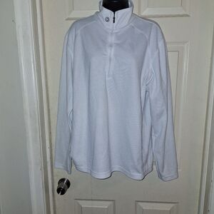 Old navy quarter zip white sweatshirt size large